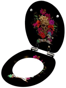 Sanilo WC-Sitz Day of the Dead, mit Absenkautomatik | Schwarz