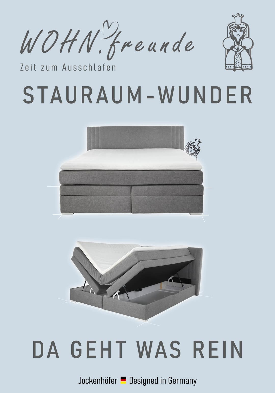 Jockenhöfer Gruppe Boxspringbett Amira | Grau