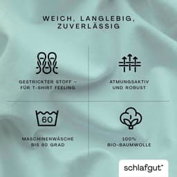 Schlafgut Casual Spannbettlaken | Türkis