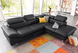 COTTA Ecksofa Driver L-Form | Schwarz