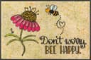 wash+dry by Kleen-Tex Fußmatte Bee Happy | Mehrfarbig