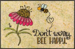wash+dry by Kleen-Tex Fußmatte Bee Happy | Mehrfarbig