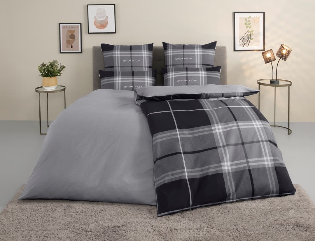 TOM TAILOR HOME Wendebettwäsche Eric | Grau