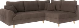 Home affaire Ecksofa CHARRE L-Form mit Ottomane | Braun