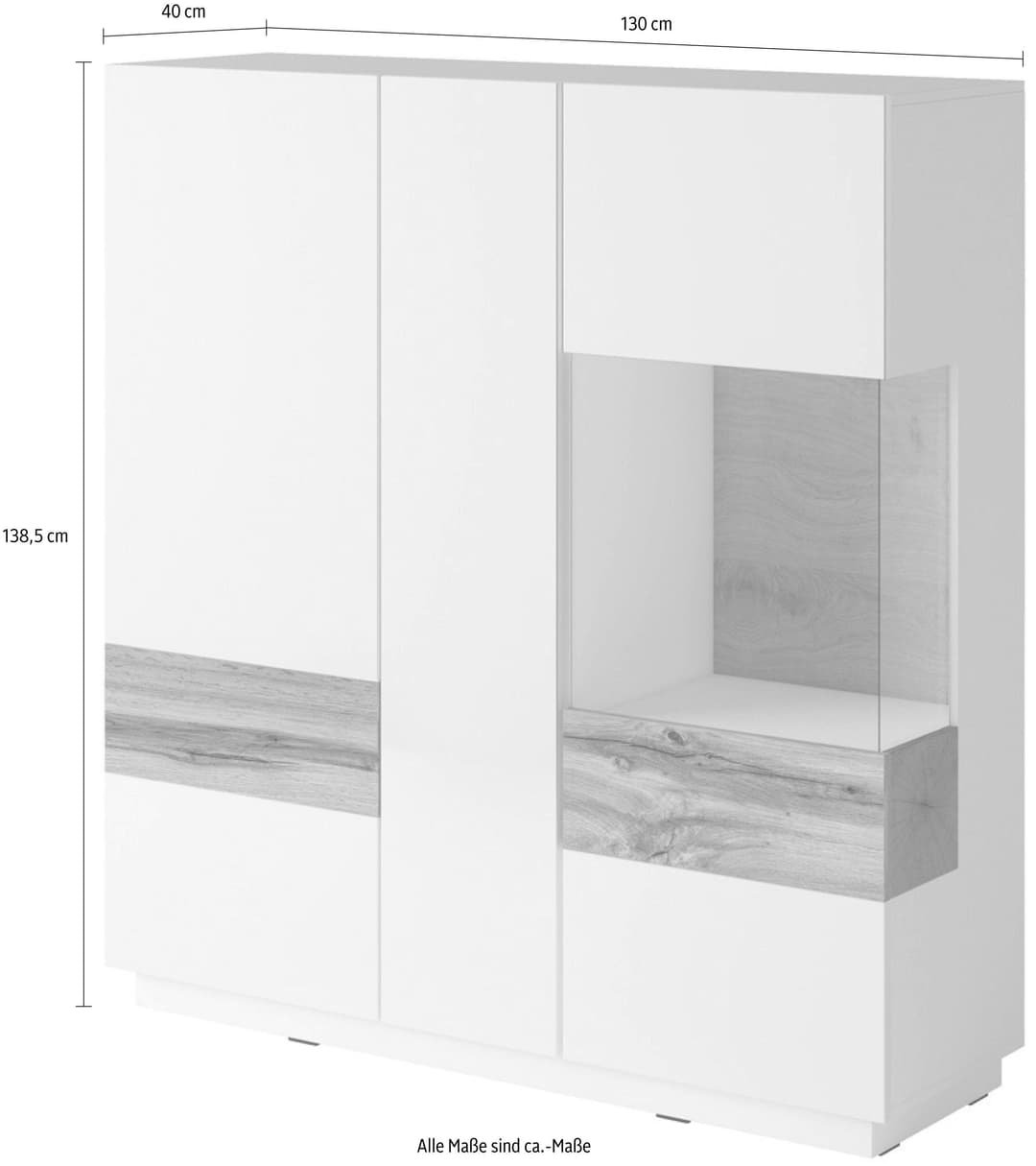 OTTO home Sideboard SILKE | Weiß