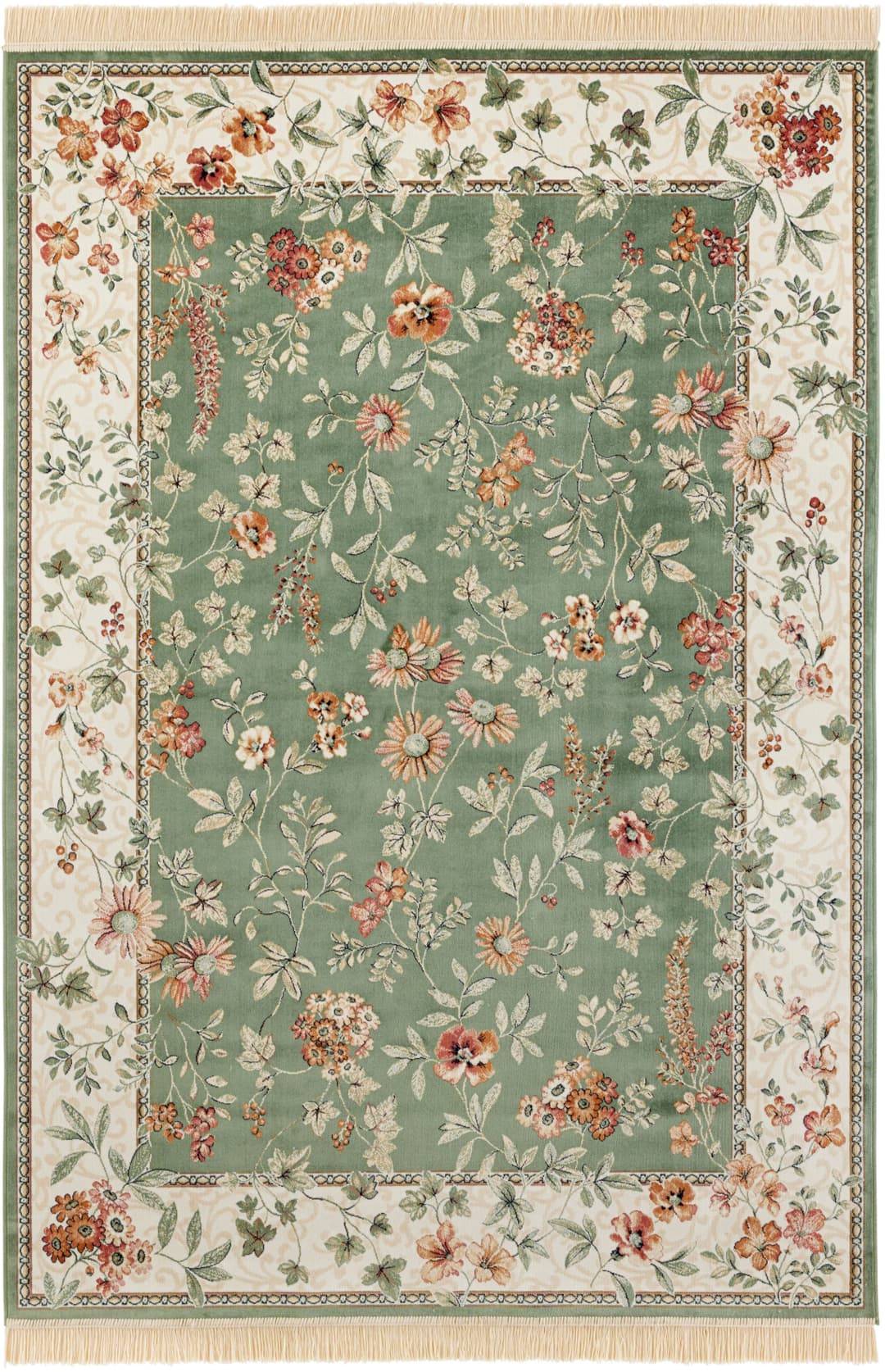 HANSE Home Teppich Orient Flowers | Grün