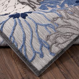 Sanat Teppich Floral 2 Outdoor | Grau