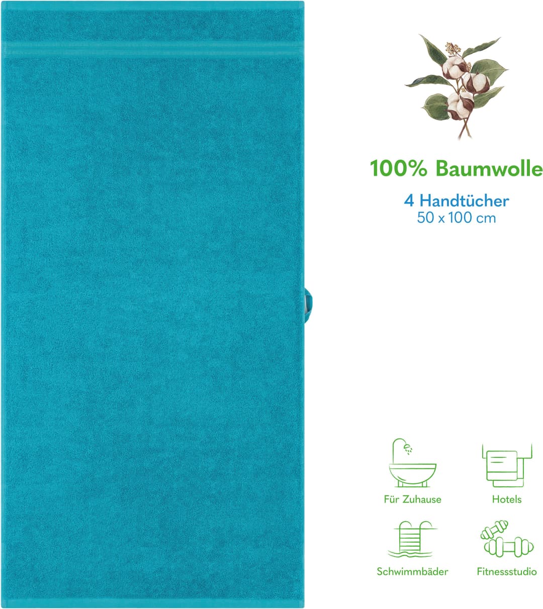 HAMMETEX Handtuch Set | Türkis