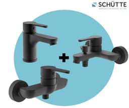 Schütte DENVER 3-teiliges Armaturen-Set | Schwarz