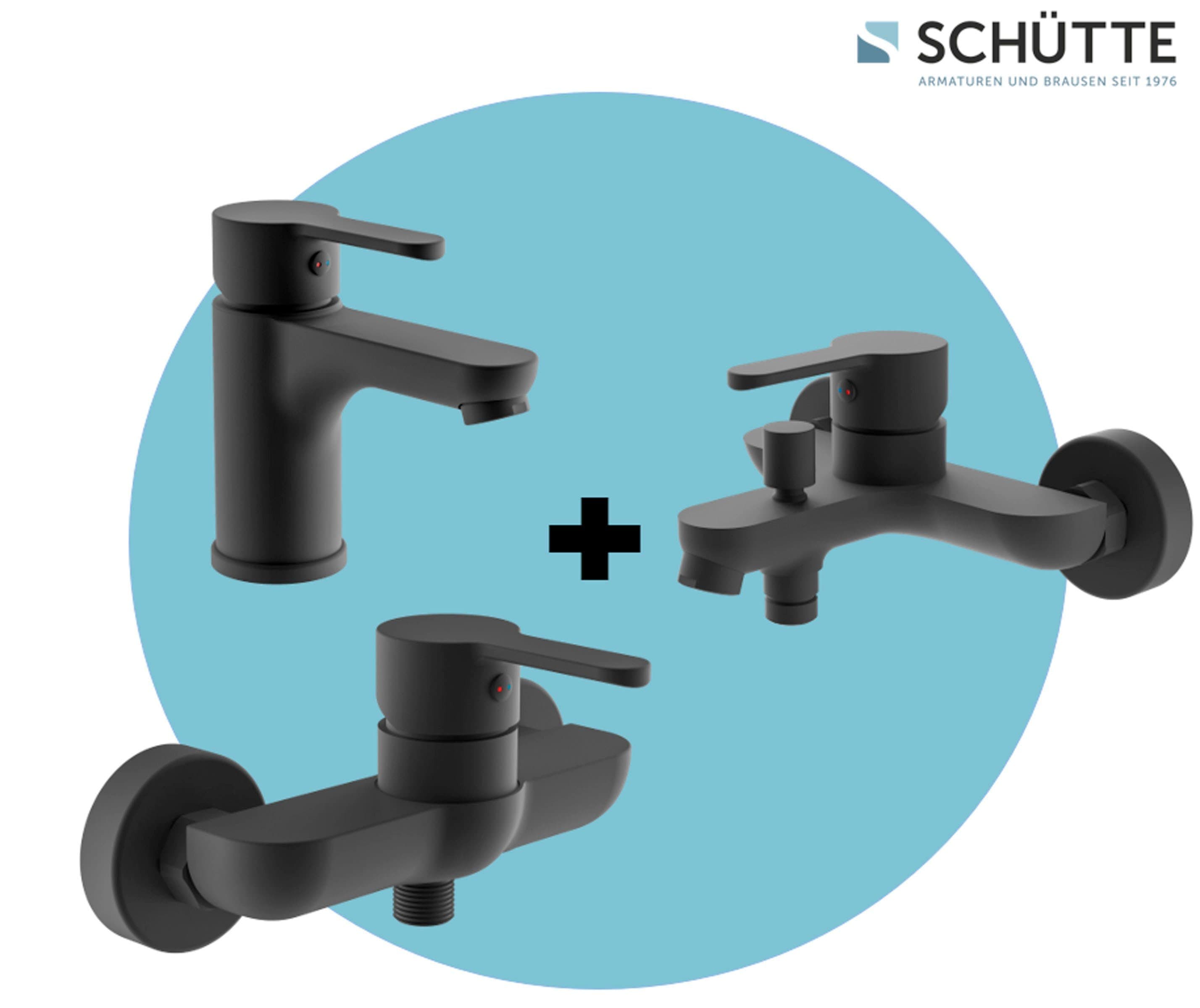Schütte DENVER 3-teiliges Armaturen-Set | Schwarz