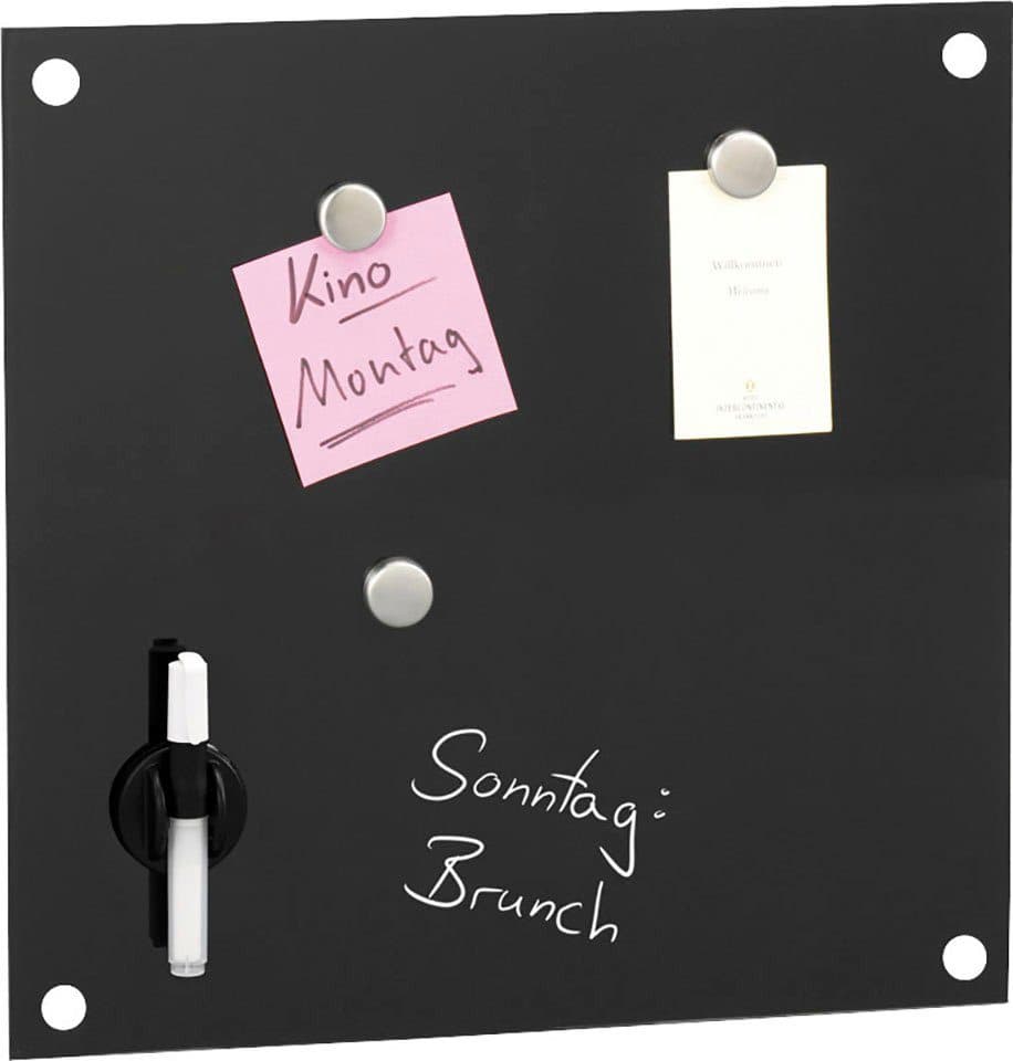 Zeller Present Memoboard Glas | Schwarz