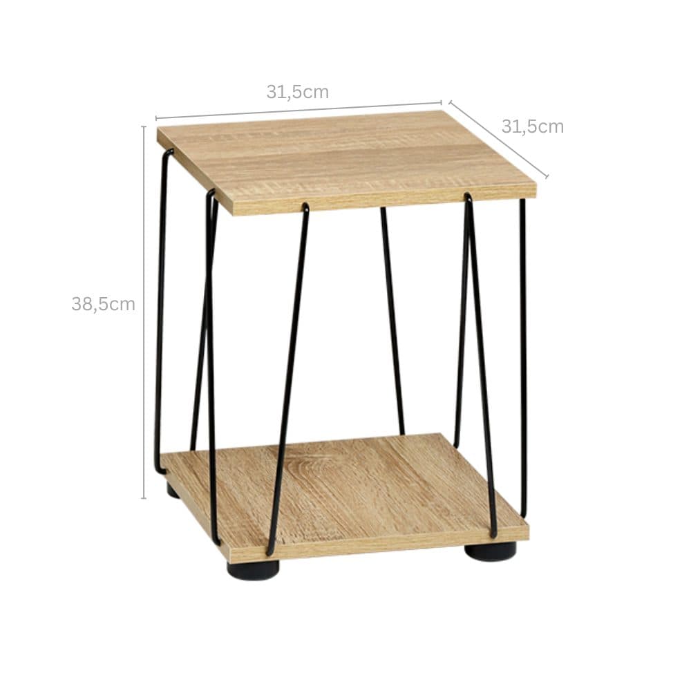 KESPER® Beistelltisch mit 2 Ablagen | Holztöne