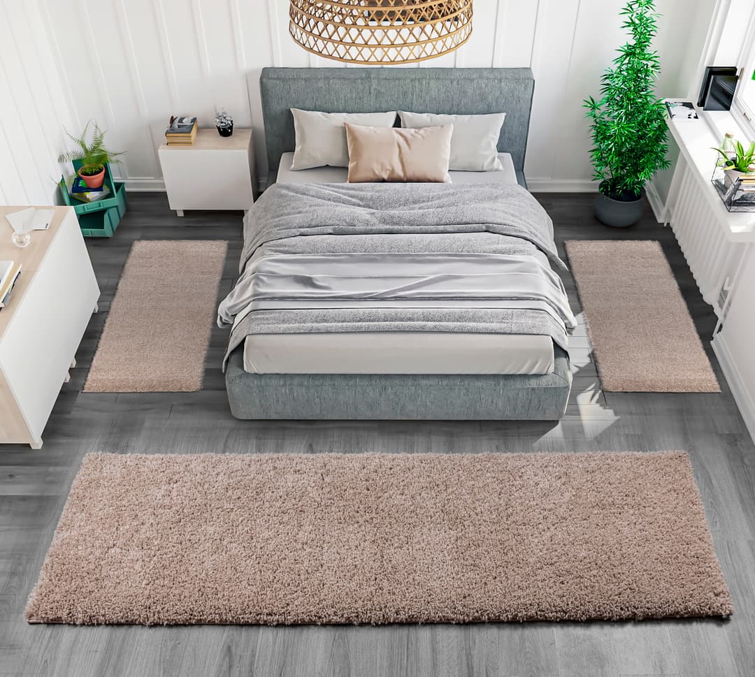 OTTO home Bettumrandung Shaggy 30 | Beige