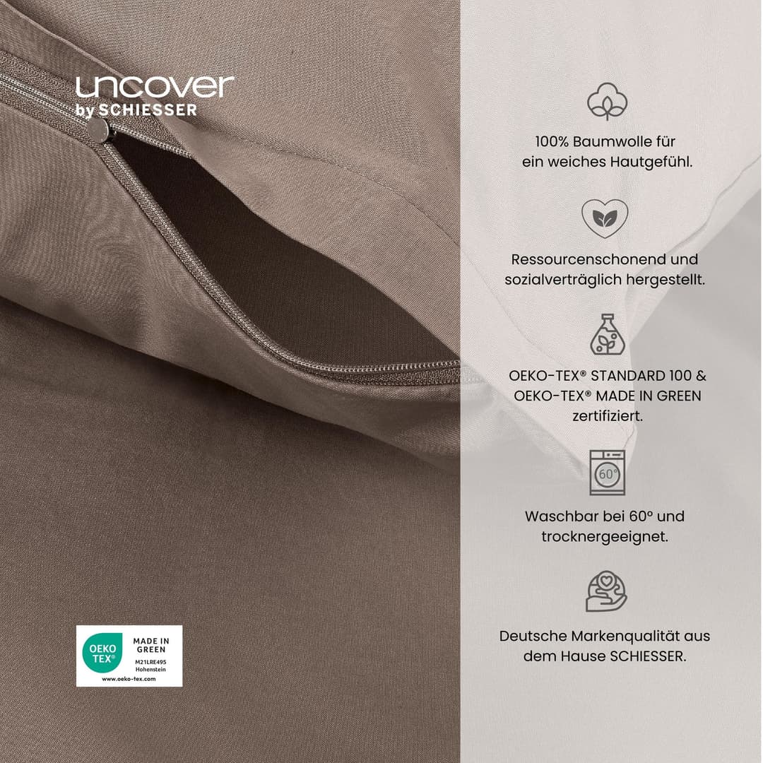 uncover by SCHIESSER Bettwäsche Soho | Braun