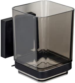 Wenko Zahnputzbecher Vacuum-Loc® Modell Quadro | Schwarz