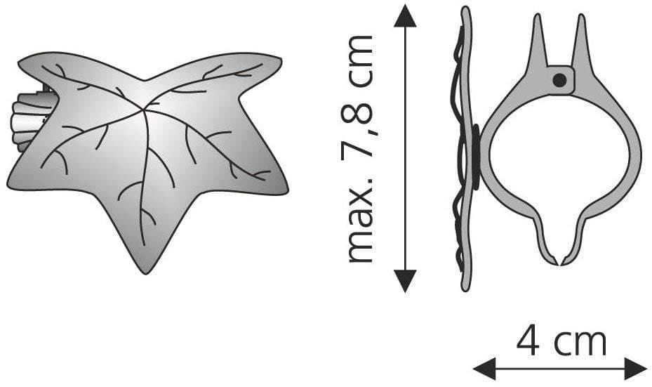 Liedeco Dekoklammer Blatt | Silber