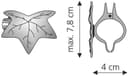 Liedeco Dekoklammer Blatt | Silber 3