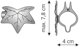 Liedeco Dekoklammer Blatt | Silber