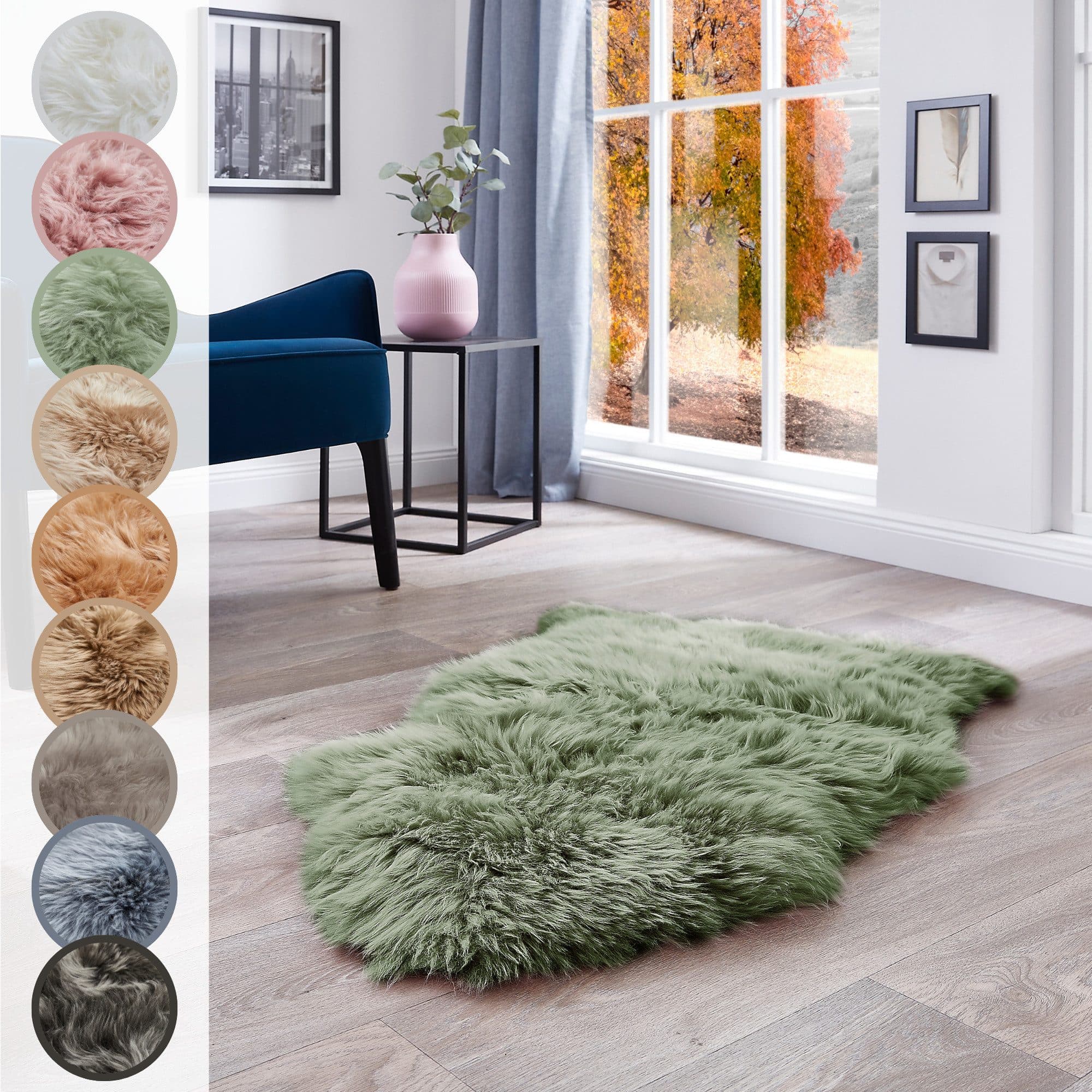 LUXOR living Fellteppich Schaffell Namika | Grün