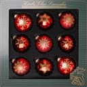 Krebs Glas Lauscha Weihnachtsbaumkugel Schneeflocke | Rot