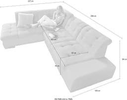 sit&more Ecksofa Pale L-Form | Braun