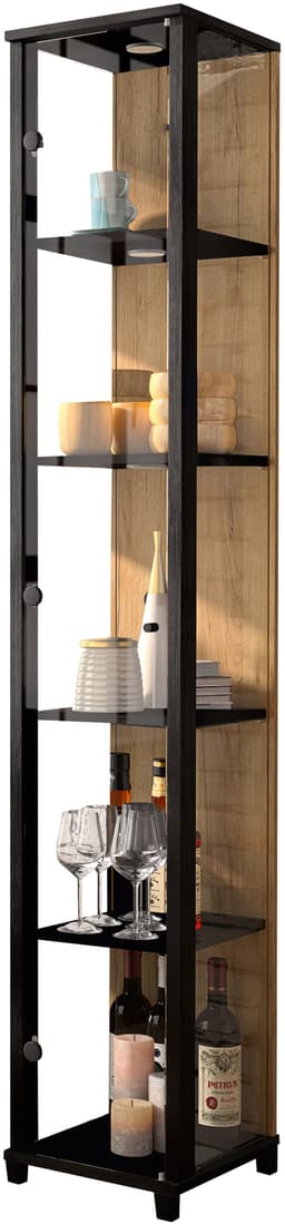 fif möbel Vitrine OPTIMA | Schwarz