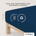 Schlafgut CASUAL Spannbettlaken | Blau