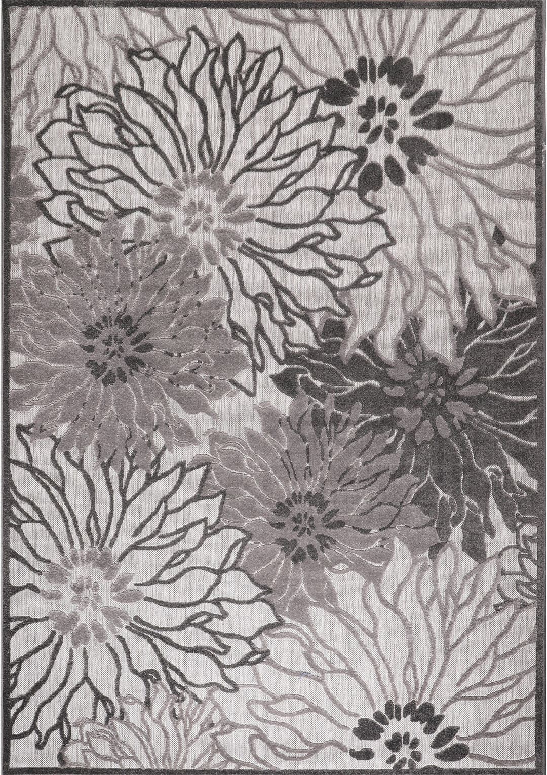 Sanat Teppich Floral 2 Outdoor | Grau