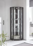 fif möbel Eckvitrine TRIO | Schwarz 3