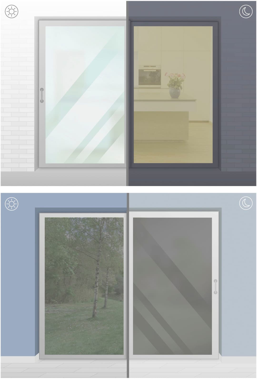 GARDINIA Fensterfolie Statische UV-Folie | Schwarz