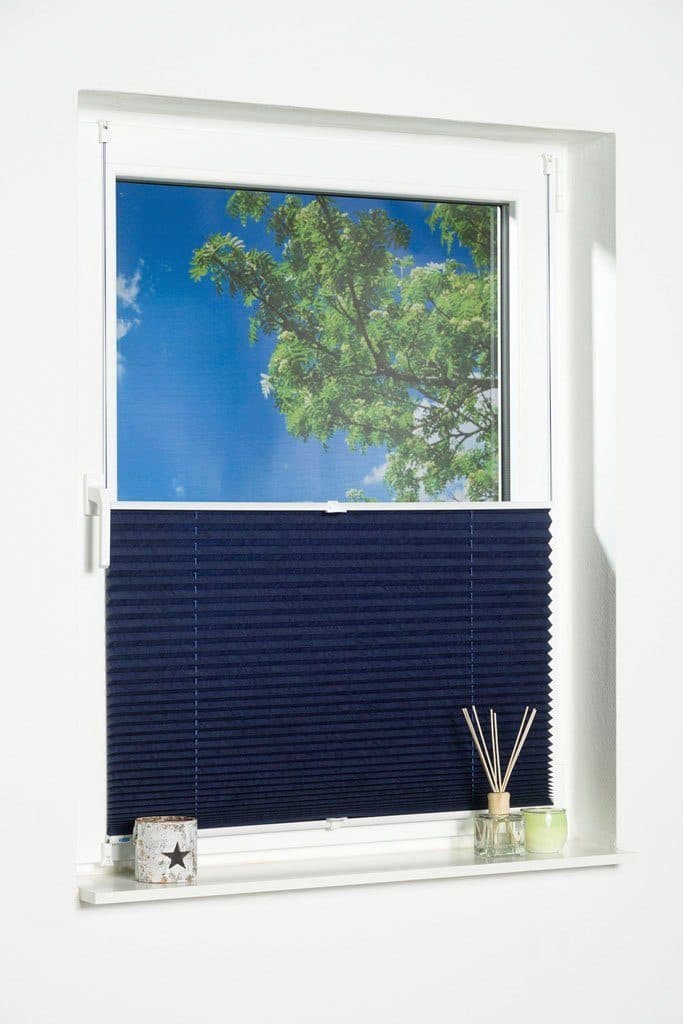 K-HOME Plissee Klemmfix Pisa | Blau