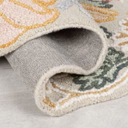 FLAIR RUGS Daphne Floral Wollteppich | Rosa