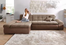 DOMO collection Ecksofa Moric | Braun