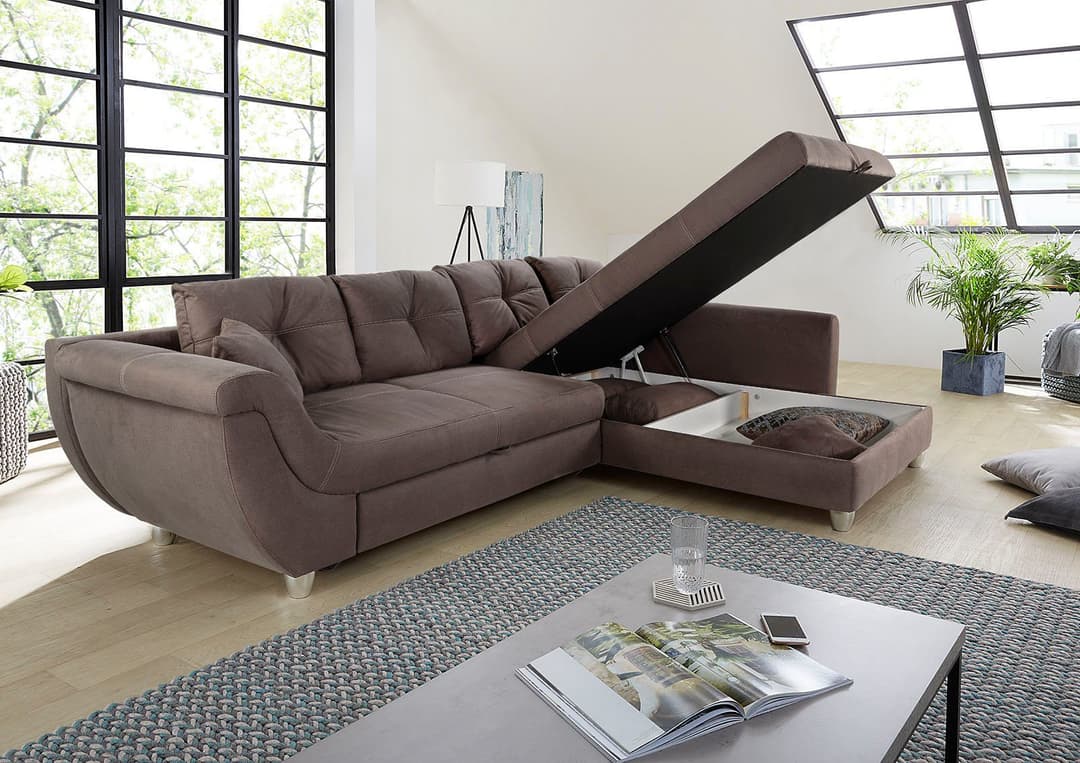 Jockenhöfer Gruppe Ecksofa Maranello L-Form | Braun