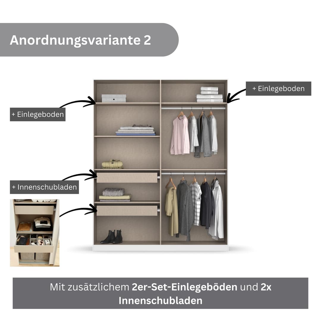 rauch Drehtürenschrank KOLUNA | Weiß