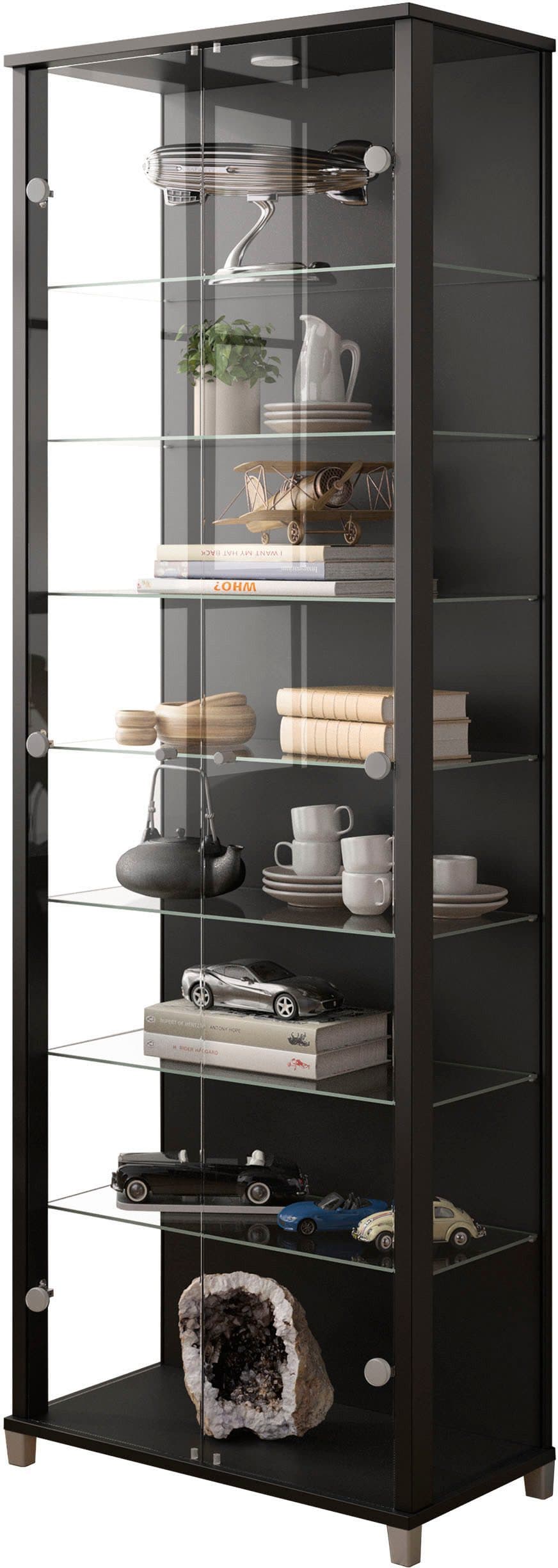 fif möbel Vitrine Optima | Schwarz