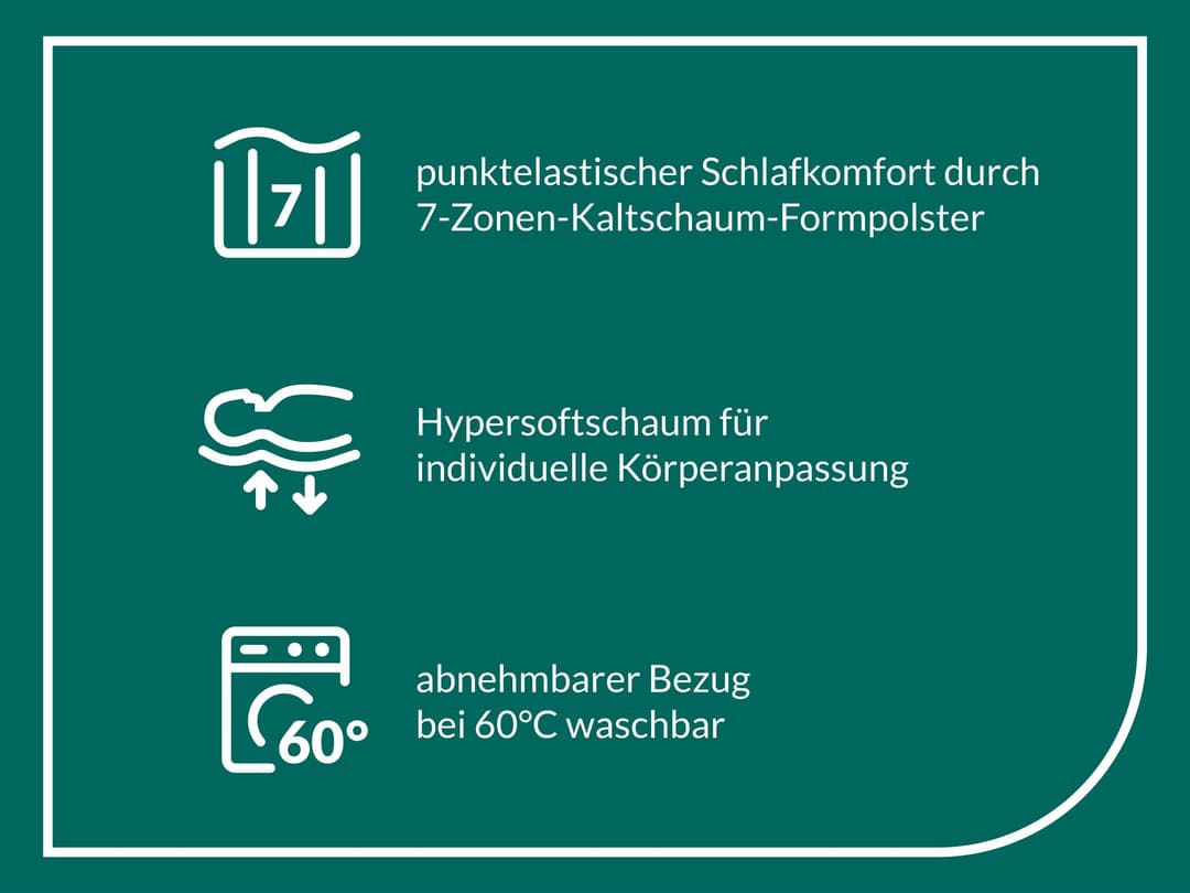 Taschenfederkernmatratze Tulani | Weiß