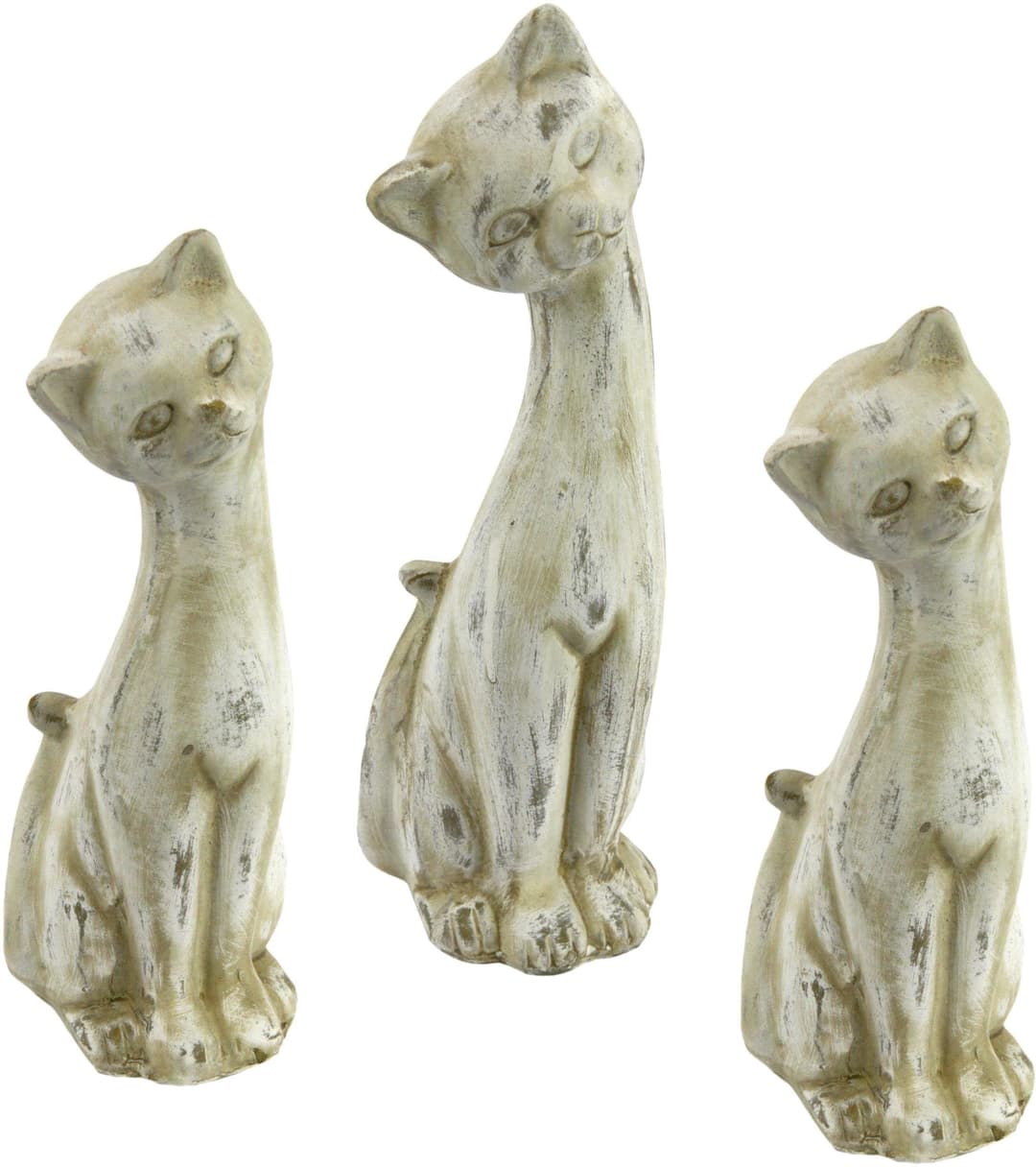 I.GE.A. Tierfigur Antik-Keramikkatze | Braun