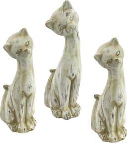 I.GE.A. Tierfigur Antik-Keramikkatze | Braun
