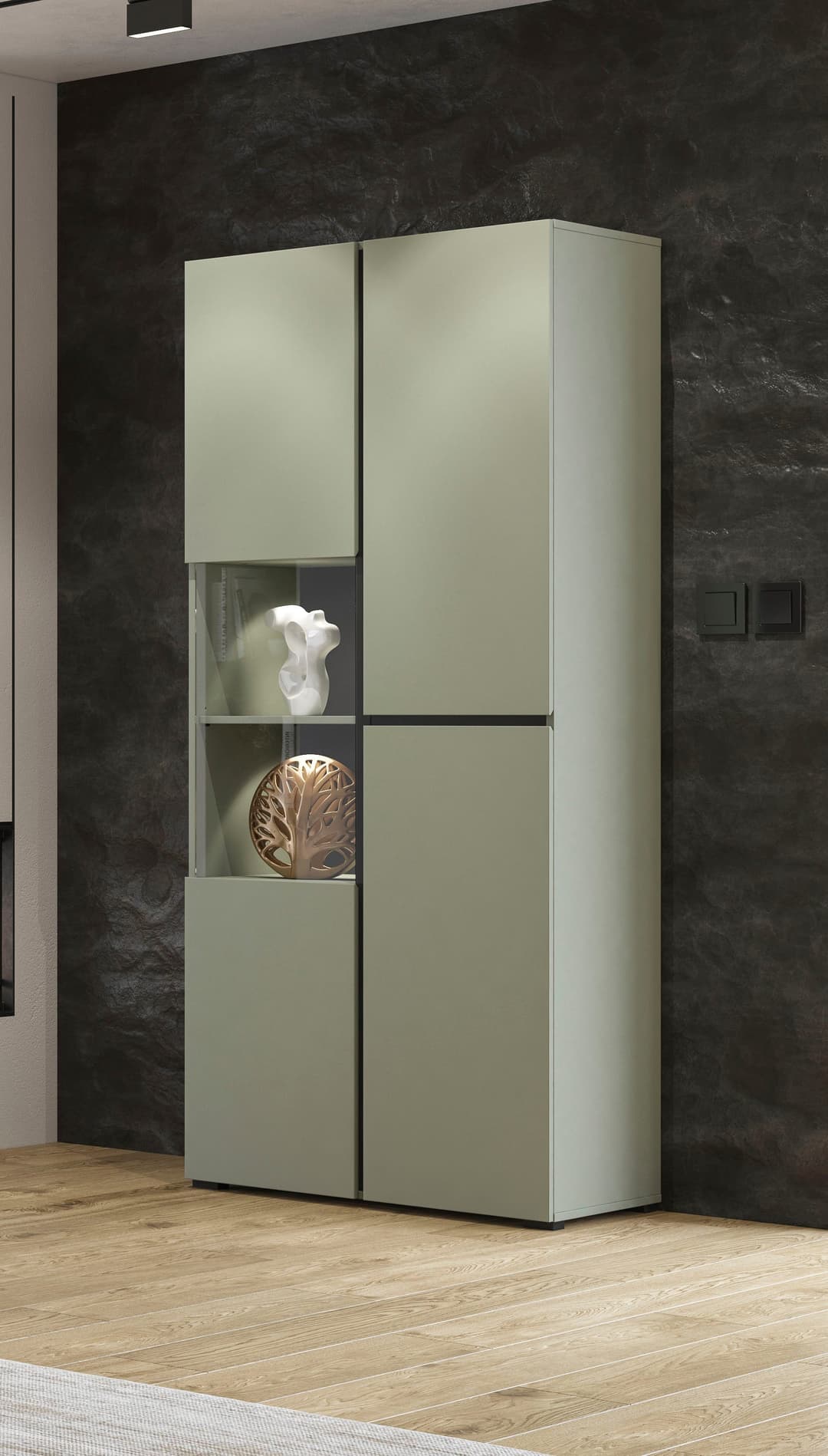 Vitrine »cross« von OTTO home | Grün