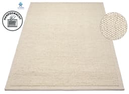 OTTO home Wollteppich Wolly Rahmen | Weiß
