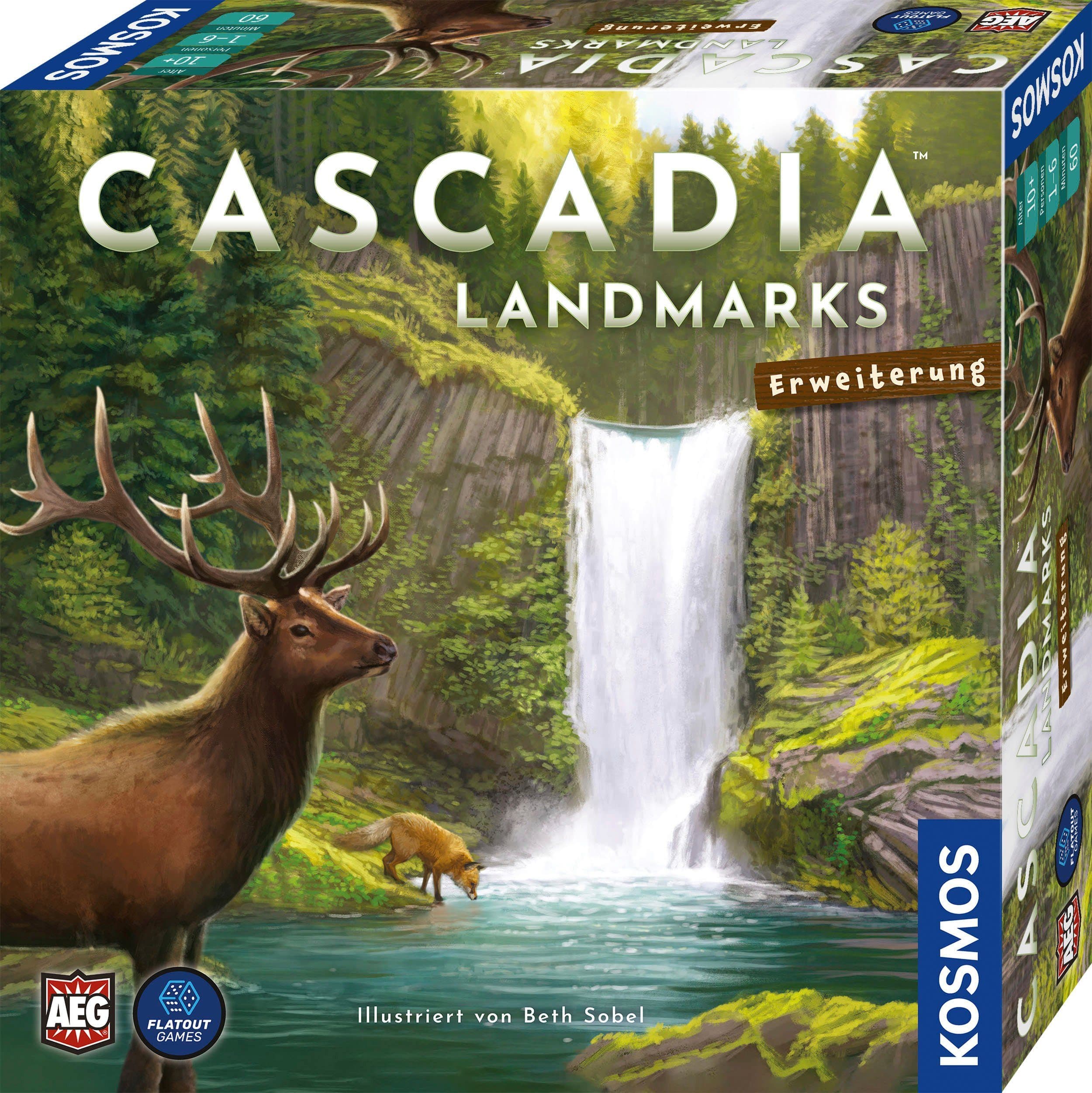 Kosmos Spiel Cascadia - Landmarks Erweiterung | Mehrfarbig