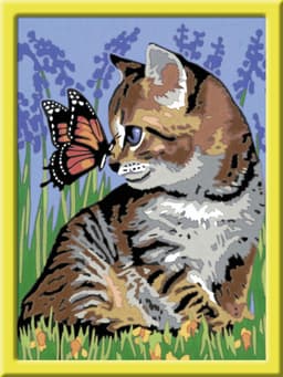 Ravensburger Malen nach Zahlen Katze mit Schmetterling | Mehrfarbig