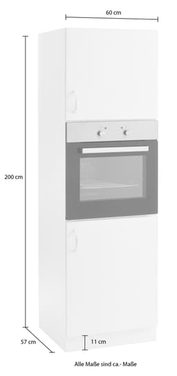 wiho Küchen Backofenumbauschrank Flexi | Schwarz