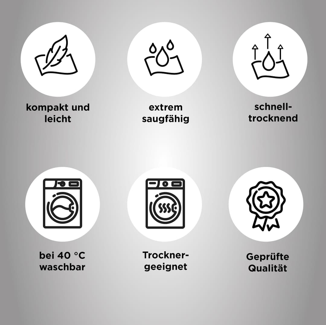 Dyckhoff Sporthandtuch Mikrofaser | Grau