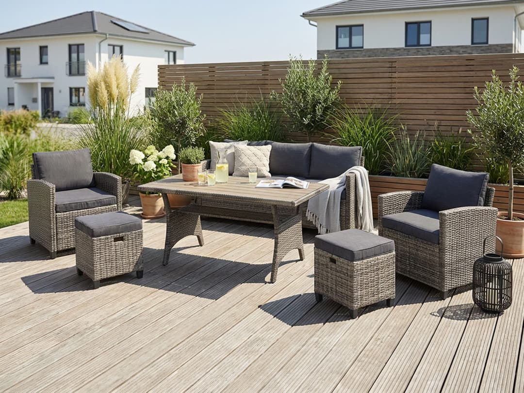 KONIFERA Gartenlounge-Set Amsterdam | Grau