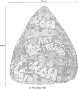 Sitting Point Sitzsack BeanBag Cool XL | Mehrfarbig