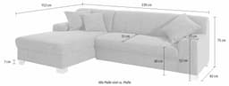 DOMO collection Ecksofa Turah | Rot