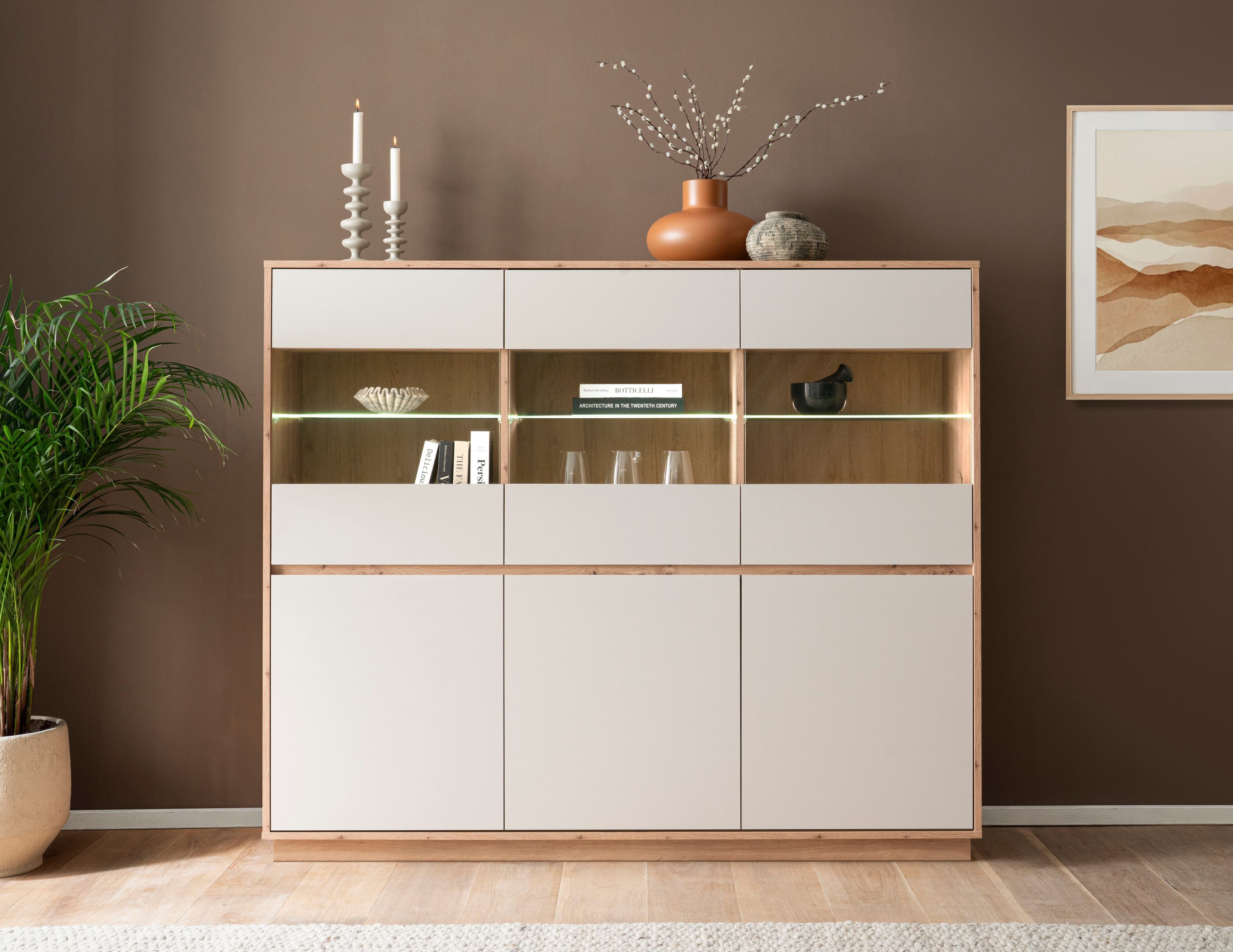 Home affaire Highboard Sonora | Holztöne