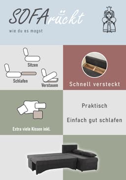Jockenhöfer Gruppe Ecksofa Polaris L-Form | Grau